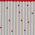 Wallpaper - French Hearts Stripes - Le Petit Marché Home Furniture