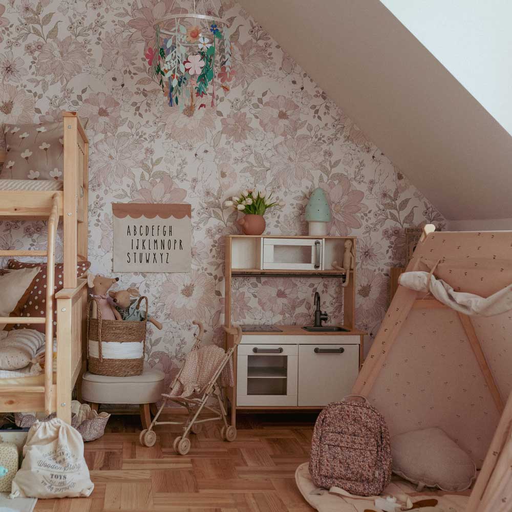 Wallpaper - Hide and Seek Rabbits - Le Petit Marché Home Furniture