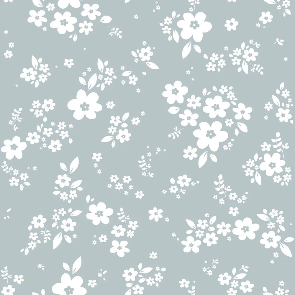 Wallpaper - Lace Meadow Blue - Le Petit Marché Home Furniture