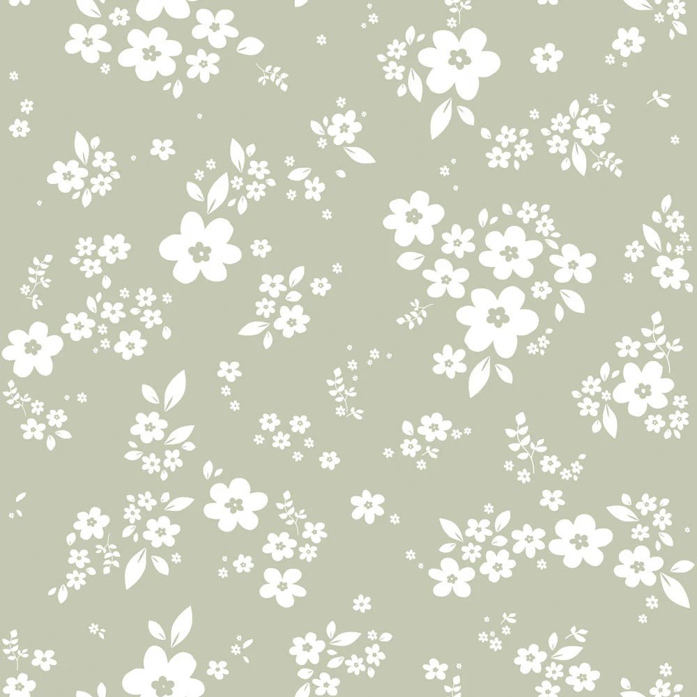 Wallpaper - Lace Meadow Green - Le Petit Marché Home Furniture