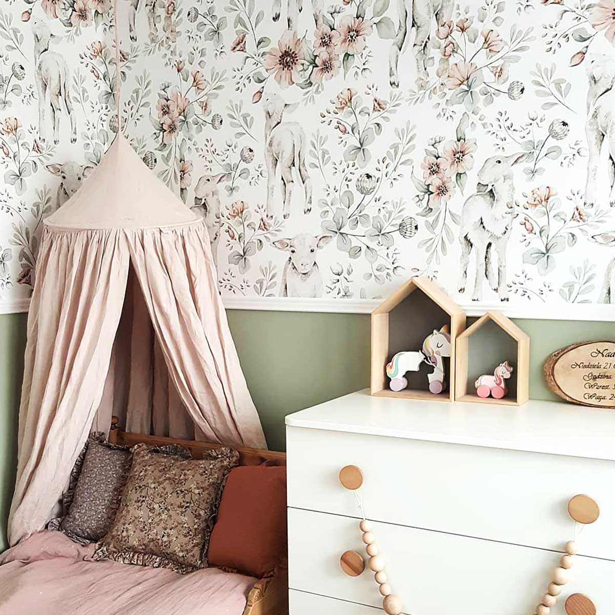 Wallpaper - Little Lambs Wallpaper / Return to Innocence - Le Petit Marché Home Furniture
