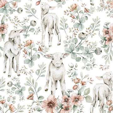 Wallpaper - Little Lambs Wallpaper / Return to Innocence - Le Petit Marché Home Furniture