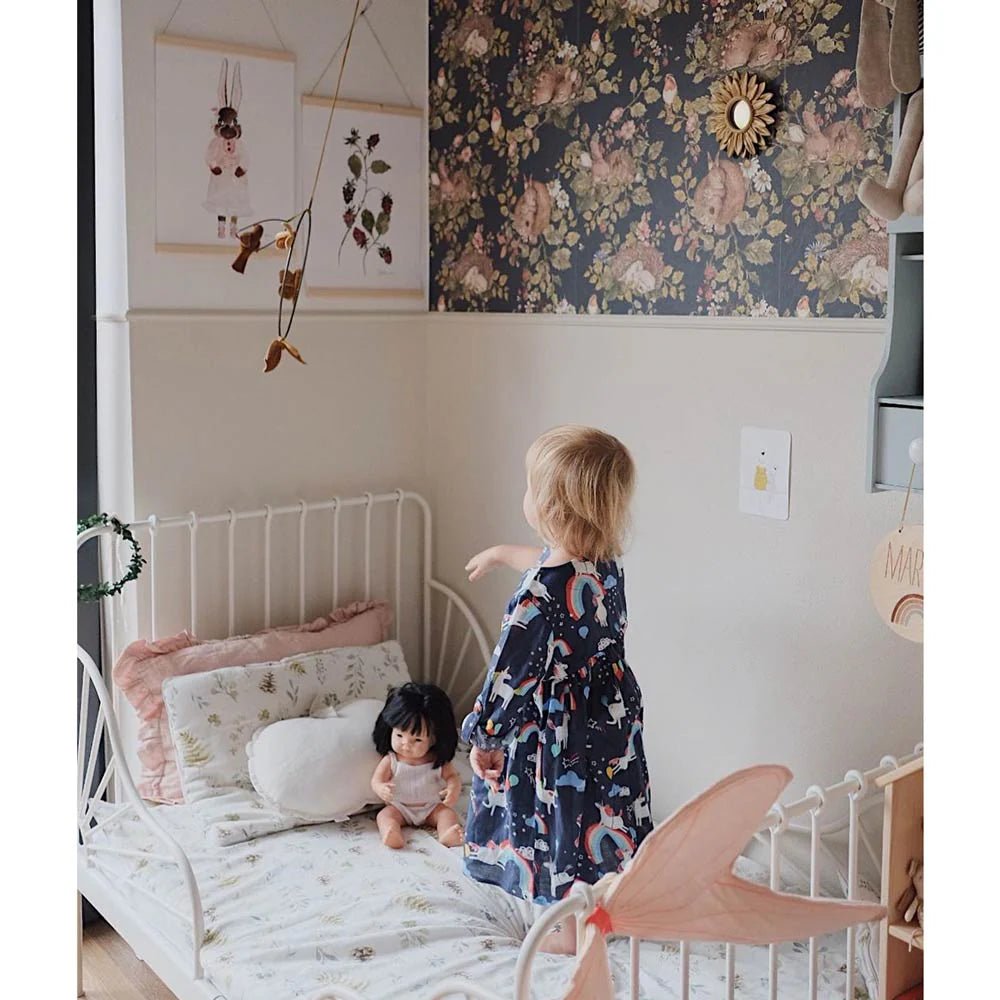 Wallpaper - Little Sleepy Animals Dark - Le Petit Marché Home Furniture