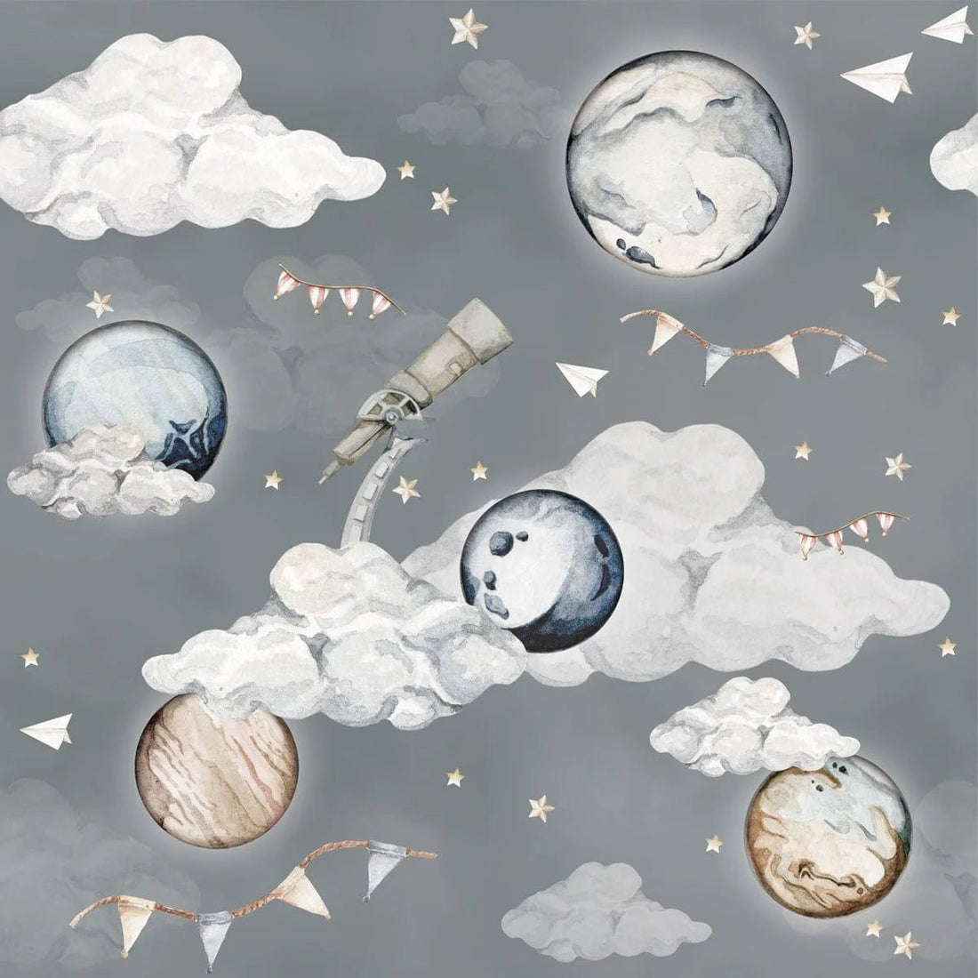 Wallpaper - Magic Planets - Le Petit Marché Home Furniture