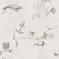 Wallpaper - Map Stories From The Sea Sepia - Le Petit Marché Home Furniture