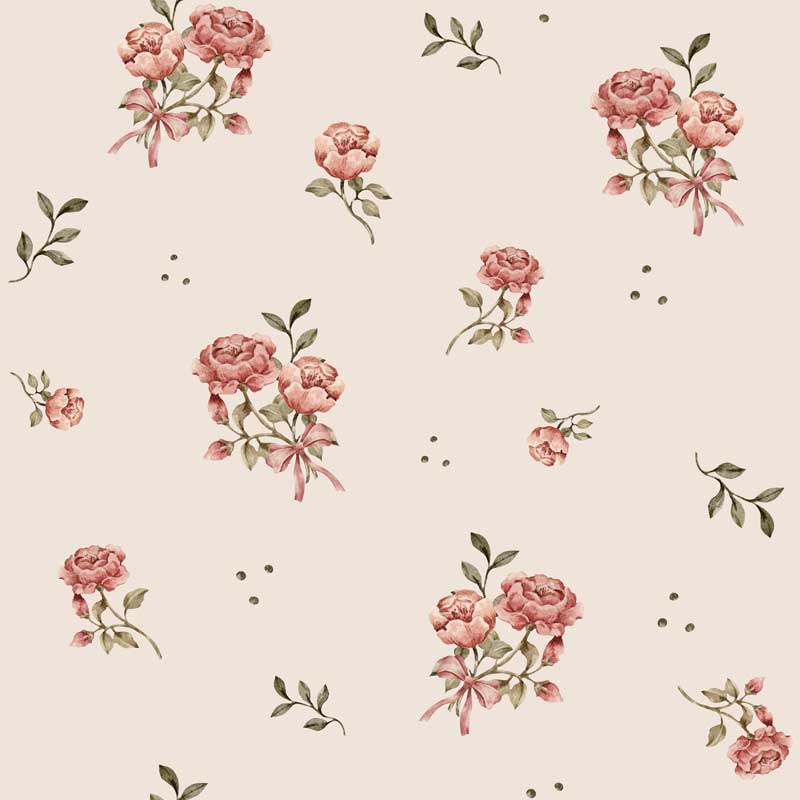 Wallpaper - Old English Flowers - Le Petit Marché Home Furniture