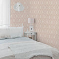 Wallpaper - Pink Old English Pattern - Le Petit Marché Home Furniture