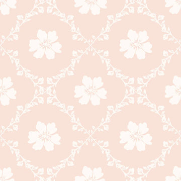 Wallpaper - Pink Old English Pattern - Le Petit Marché Home Furniture