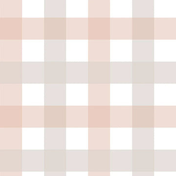 Wallpaper - Provence Check Beige Pink Medium - Le Petit Marché Home Furniture