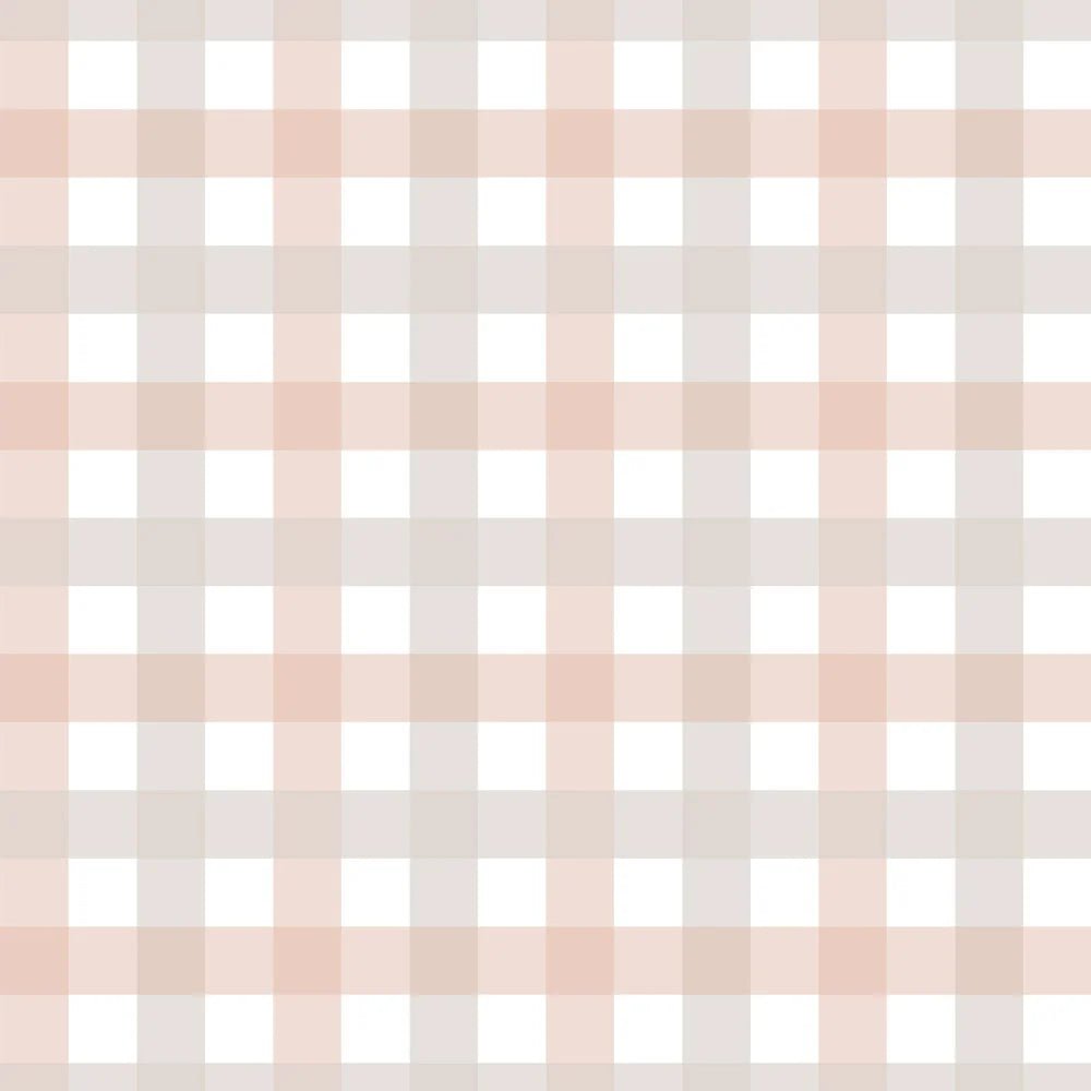 Wallpaper - Provence Check Beige Pink Small - Le Petit Marché Home Furniture