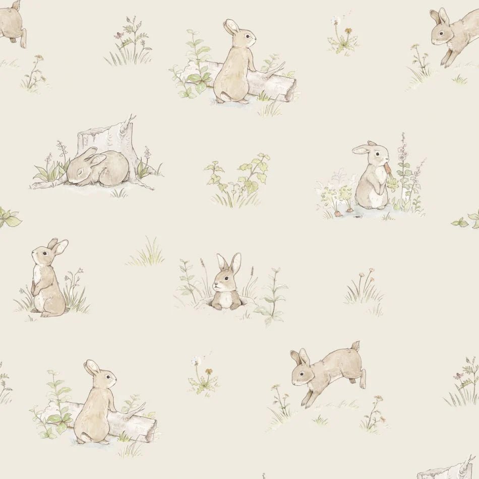 Wallpaper - Rabbit Day Beige - Le Petit Marché Home Furniture