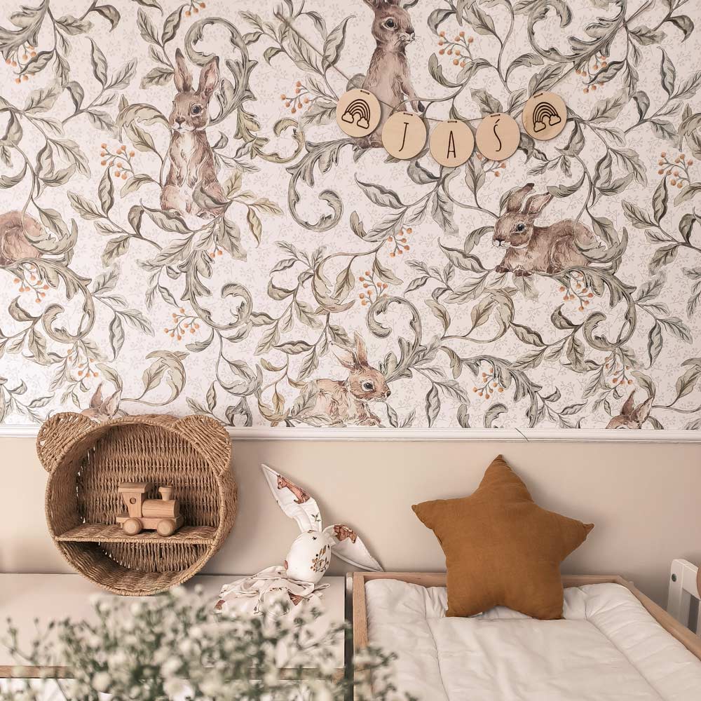 Wallpaper - Rabbits Groove Light - Le Petit Marché Home Furniture