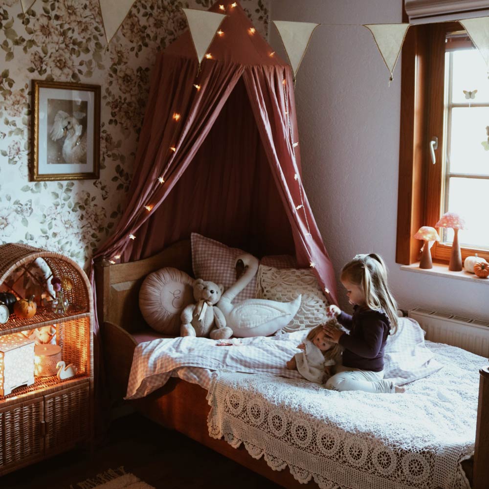 Wallpaper - Roses with Butterflies - Le Petit Marché Home Furniture