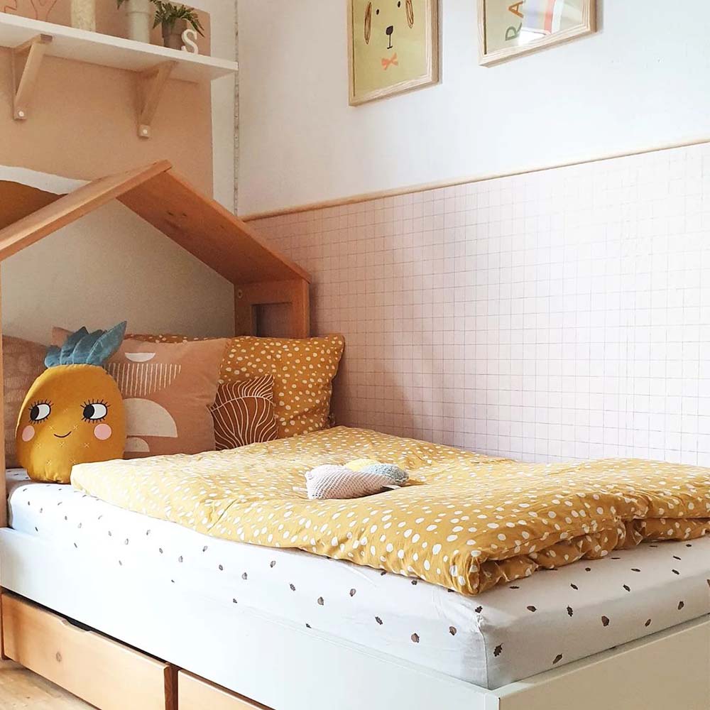 Wallpaper - Simple Check Pattern Small Ivory - Le Petit Marché Home Furniture