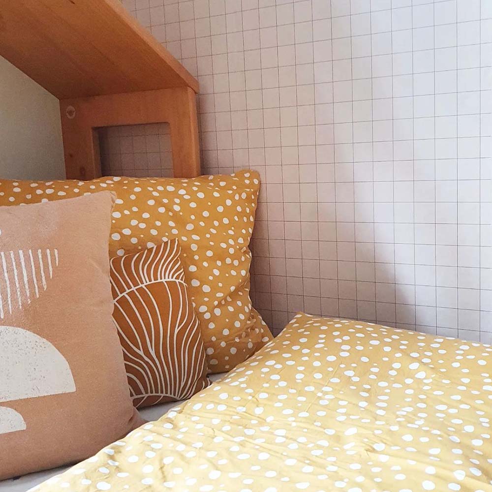 Wallpaper - Simple Check Pattern Small Ivory - Le Petit Marché Home Furniture