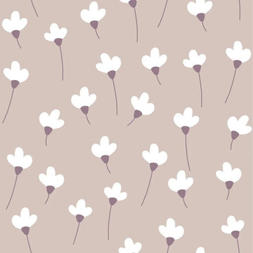 Wallpaper - Simple Daisies on Powder Pink - Le Petit Marché Home Furniture