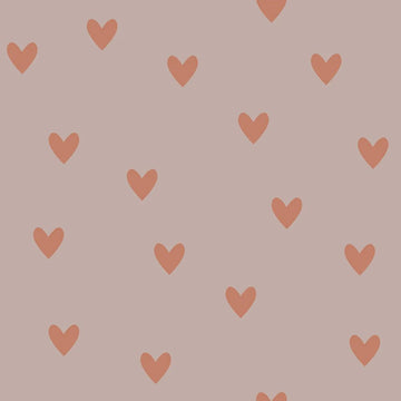 Wallpaper - Simple Hearts Pink and Red Brick - Le Petit Marché Home Furniture