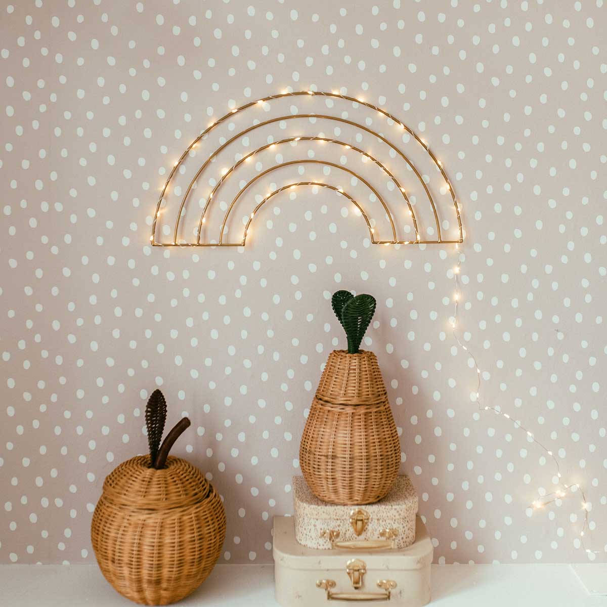 Wallpaper - Simple Irregular Dots Powder Pink White - Le Petit Marché Home Furniture