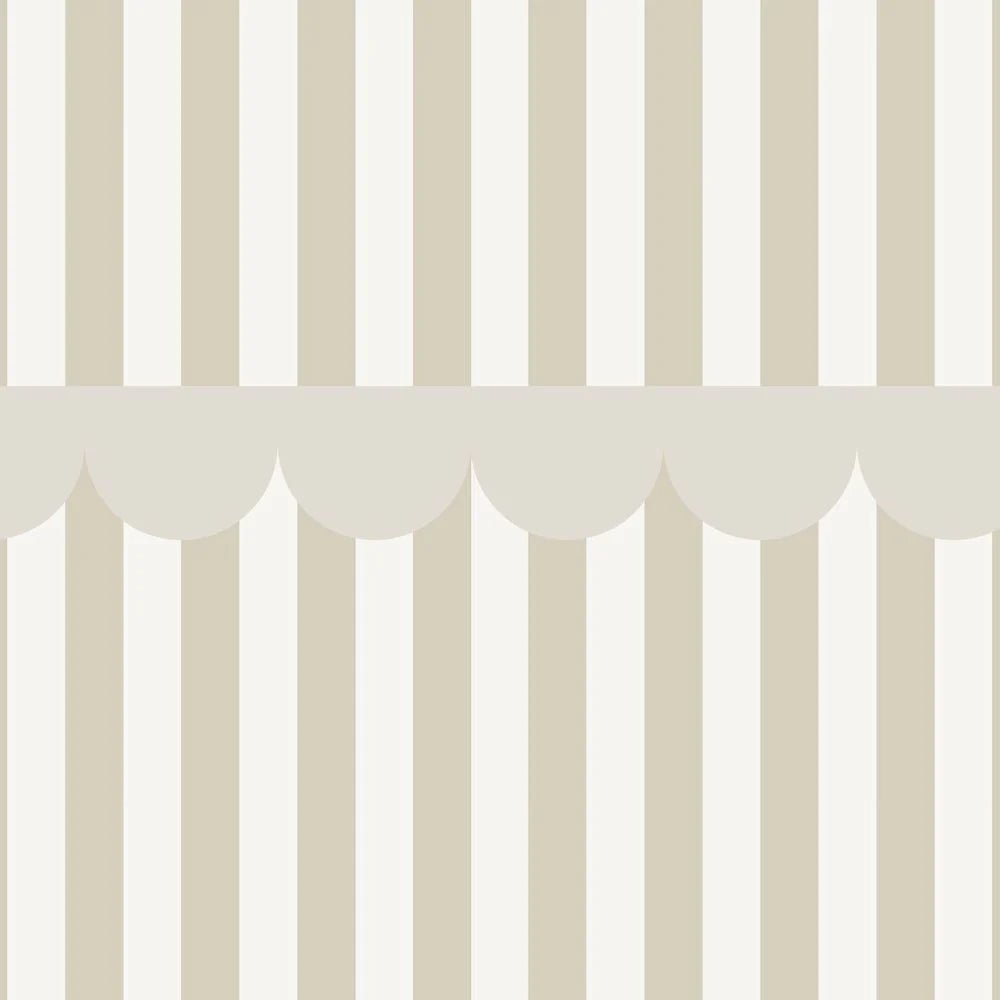 Wallpaper - Simple Rustic Beige White - Le Petit Marché Home Furniture