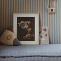 Wallpaper - Simple Vintage Stripes Beige Blue - Le Petit Marché Home Furniture