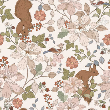Wallpaper - Squirrels in the Woods - Le Petit Marché Home Furniture