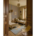 Wallpaper - Stripes Blue Beige Upside Down - Le Petit Marché Home Furniture