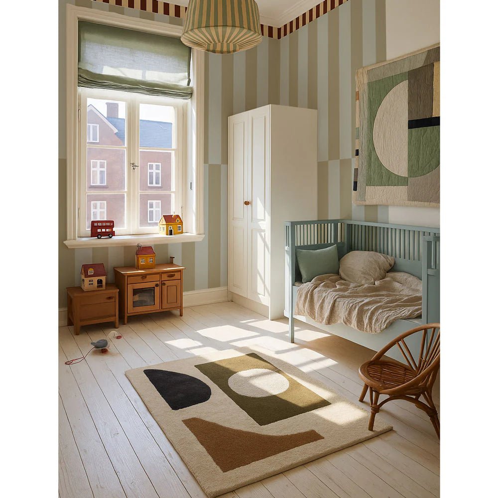 Wallpaper - Stripes Blue Green Upside Down - Le Petit Marché Home Furniture