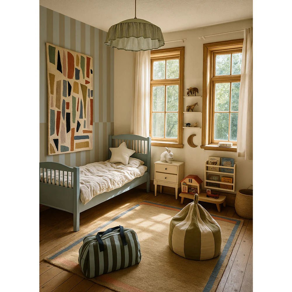 Wallpaper - Stripes Blue Green Upside Down - Le Petit Marché Home Furniture