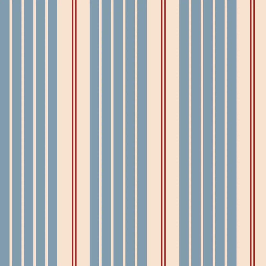 Wallpaper - Stripes Classic Blue - Le Petit Marché Home Furniture