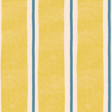 Wallpaper - Stripes Draw Yellow Blue - Le Petit Marché Home Furniture