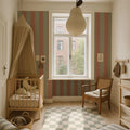 Wallpaper - Stripes Green Brown - Le Petit Marché Home Furniture