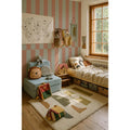 Wallpaper - Stripes Green Brown Upside Down - Le Petit Marché Home Furniture
