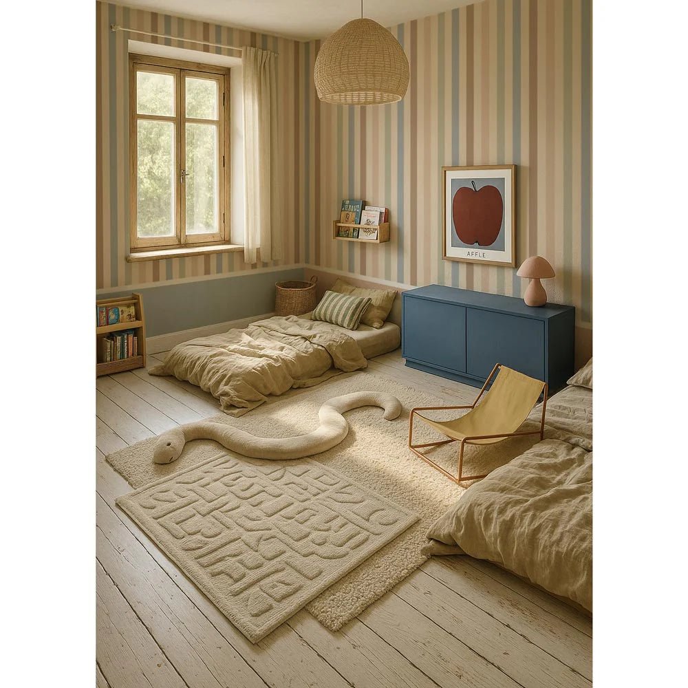 Wallpaper - Stripes Neutral - Le Petit Marché Home Furniture