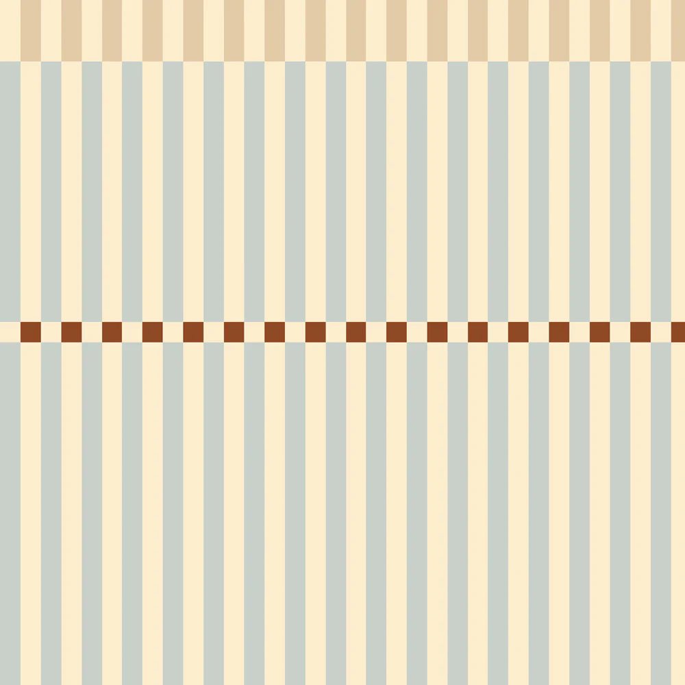 Wallpaper - Stripes Nostalgia Beige Blue Vintage - Le Petit Marché Home Furniture