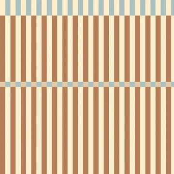 Wallpaper - Stripes Nostalgia Brown Blue Vintage - Le Petit Marché Home Furniture