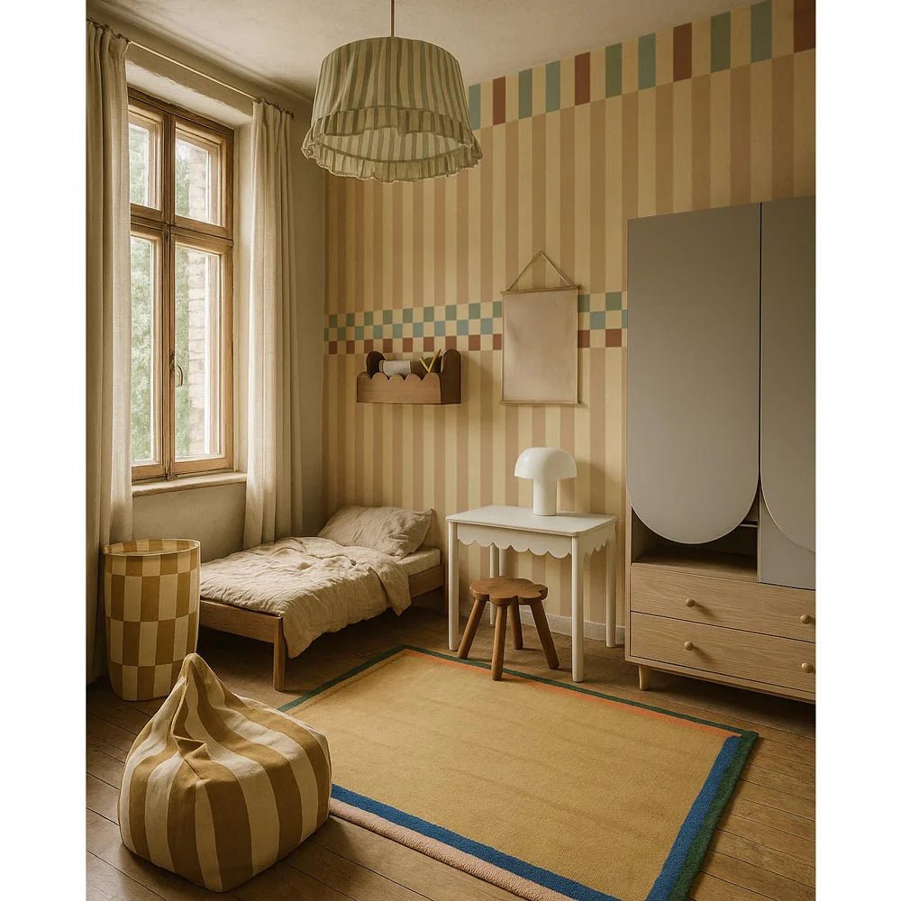 Wallpaper - Stripes Nostalgia Vintage Colours - Le Petit Marché Home Furniture