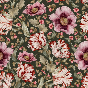 Wallpaper - Strong Decor with Tulips - Le Petit Marché Home Furniture