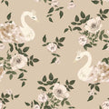 Wallpaper - Swans Kingdom Beige - Le Petit Marché Home Furniture
