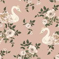 Wallpaper - Swans Kingdom Pink - Le Petit Marché Home Furniture