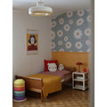 Wallpaper - Tuscan Daisies Blue - Le Petit Marché Home Furniture