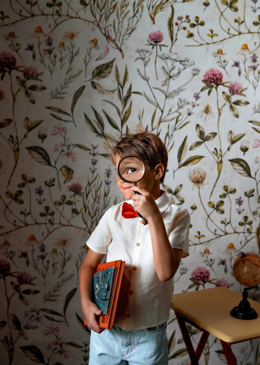 Wallpaper - Vintage Illustration - Le Petit Marché Home Furniture