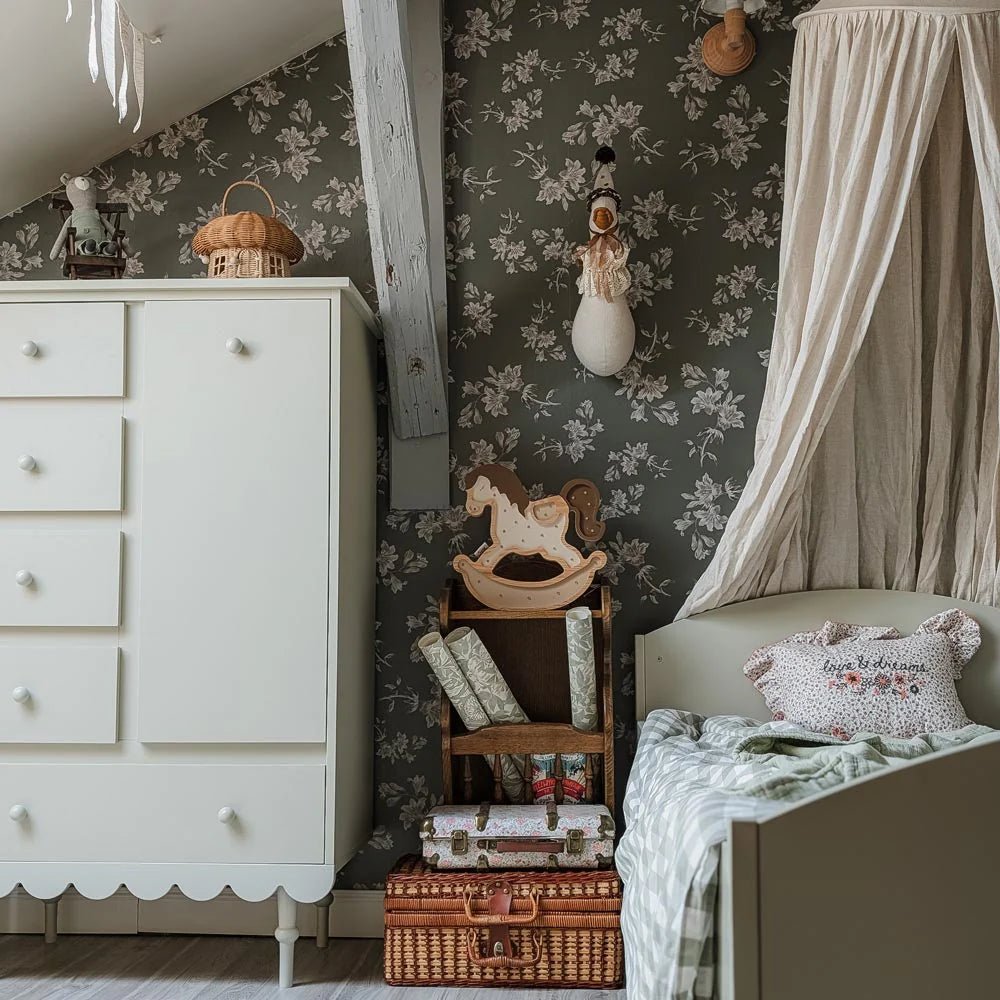 Wallpaper - Vintage Royal Green - Le Petit Marché Home Furniture