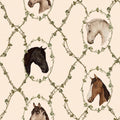 Wallpaper - Watercolour Horses Beige - Le Petit Marché Home Furniture