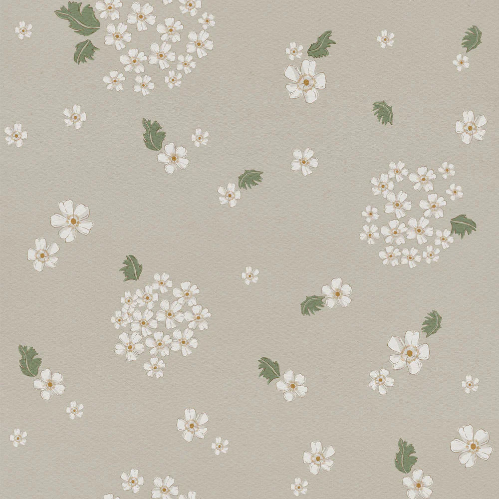 Wallpaper - White Bouquets - Le Petit Marché Home Furniture