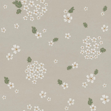Wallpaper - White Bouquets - Le Petit Marché Home Furniture