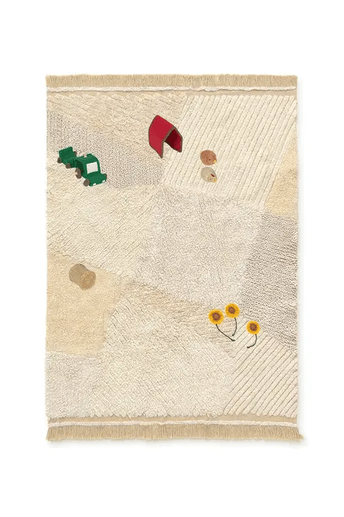 Washable Play Rug, Farm Fields - Le Petit Marché Home Furniture