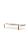 Wood Lounger Bed 90, White/Oak - Le Petit Marché Home Furniture