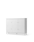 Wood Multi Cupboard 3 Doors, White - Le Petit Marché Home Furniture