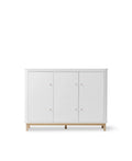 Wood Multi Cupboard 3 Doors, White/Oak - Le Petit Marché Home Furniture