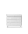 Wood Nursery Dresser 6 Drawers, White - Le Petit Marché Home Furniture
